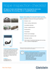 Rope inspection checklist